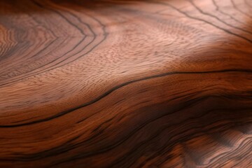Dark Rich Brown Natural Walnut Wood Swirl Figured Grain Plank Texture Seamless Background © Design Infinity