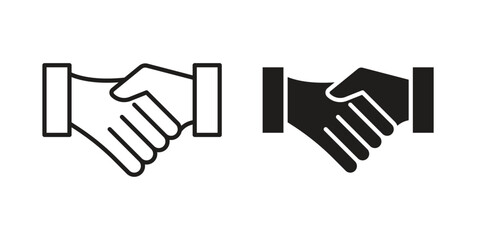 Handshake icon vector. EPS 10 editable vector bundle