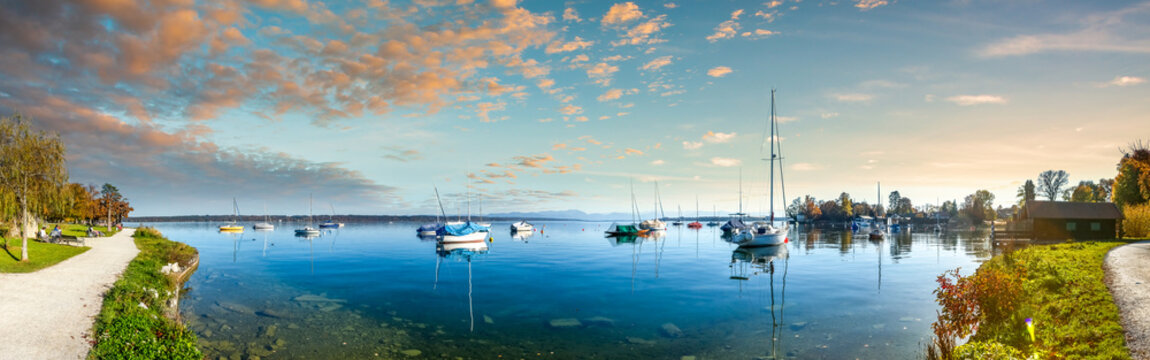 Starnberger See bei Tutzing, Deutschland 