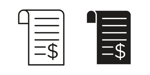 Invoice icon vector. EPS 10 editable vector bundle