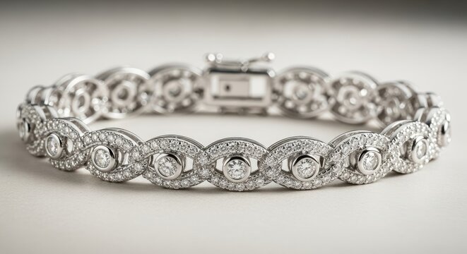 Elegant Diamond Bracelet - A Sparkling Masterpiece.