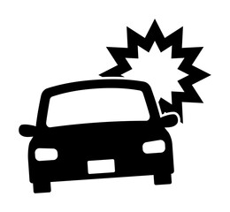 ぶつかる車