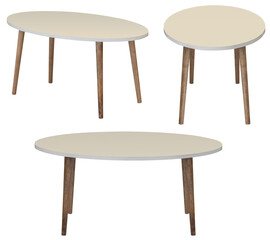 Coffee table. Element of the interior. Isolated from the background