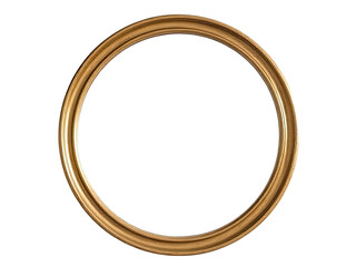 A beautiful golden picture frame on a clean white background