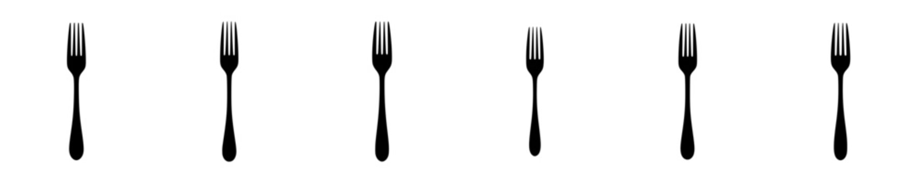 tes of forks on a , black, blade, brush, chopstick, dart, fork, golf club, illustration, knitting needle, line, needle, paint brush, row, screwdriver, stick, tong, tool, against transparent background