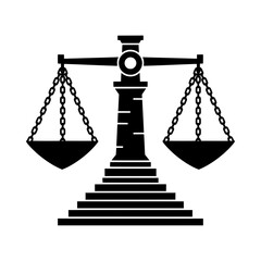 Detailed Classic Judicial Scale for Law Firm Branding