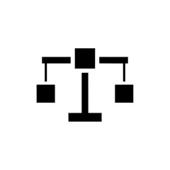Minimalist Square Pan Justice Scale for Modern Law