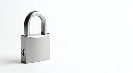 Fototapeta premium A close-up shot of a gleaming, metallic padlock, symbolizing security, safety, and protection.