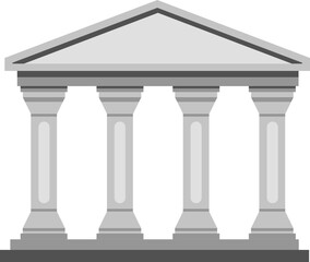 Fototapeta premium Classical greek temple with four stone columns.