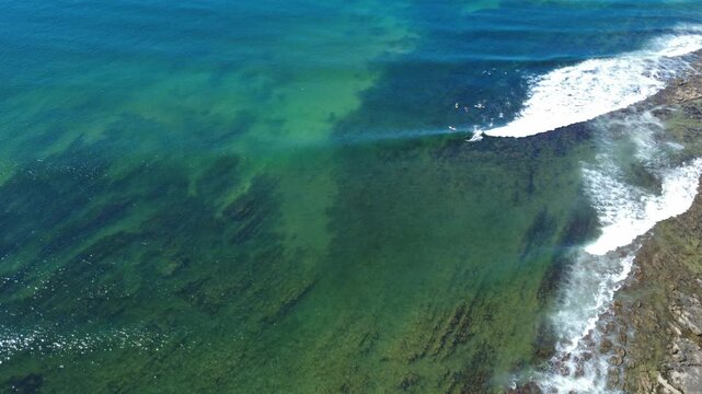 Aerial Drone View of Jeffreys Bay South Africa &ndash; Surf Beach and Scenic Coastline