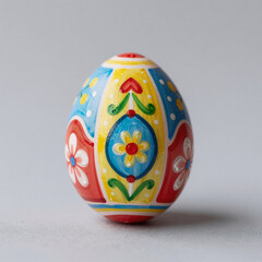 minimalist, easter egg in vibrant colors for festive celebrations