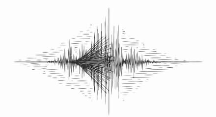 Sound Waveform Signal Audio Visual Representation.