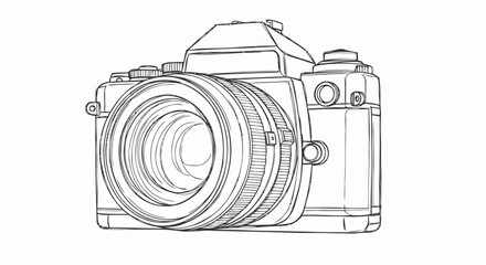 Single Lens Reflex Camera Illustration.