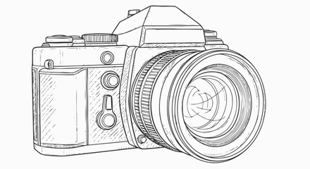Detailed Drawing of Camera with Lens.