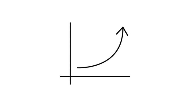 Business growing graph with thin arrow icon. statistics bar growth with upward arrow - finance bar graph rising up, profit growth chart,