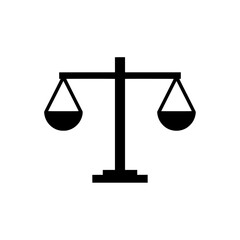 Symmetrical Law Scale Icon for Justice and Equality