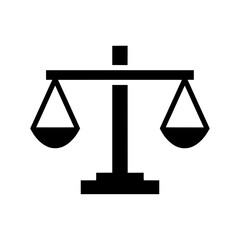 Standard Legal Scale Icon for Courtroom Illustration
