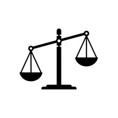 Classic Silhouette of Judicial Balance Scale
