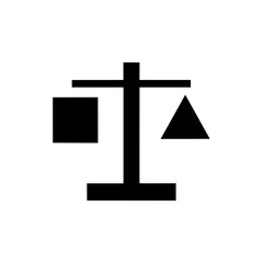 Scale of Justice with Geometric Shapes for Comparative Law