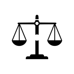 Modern Linear Justice Scale Symbol for Legal Branding