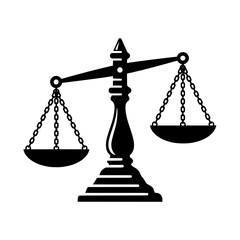Minimalist Justice Scale Icon for Law and Legal Services