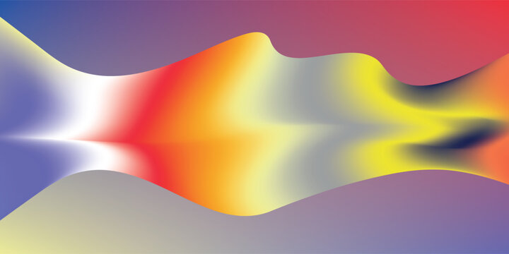 Elegant Abstract Wave Background in blue, red, yellow, and orange, Amazing Web Design Element or Digital Art Display. New esp vector