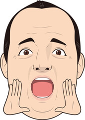 応援おじさんフェイス