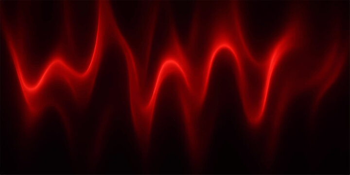 An abstract red background with glowing lines and fiery orange motion creates a dark, bright energy pattern with a blur of light rays and golden flames for a modern wallpaper design