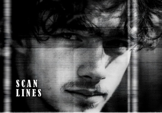 Folded Paper Fax Print Effect Mockup