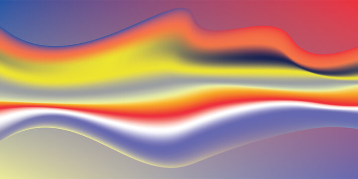 Elegant Abstract Wave Background in blue, red, yellow, and orange, Amazing Web Design Element or Digital Art Display. New esp vector