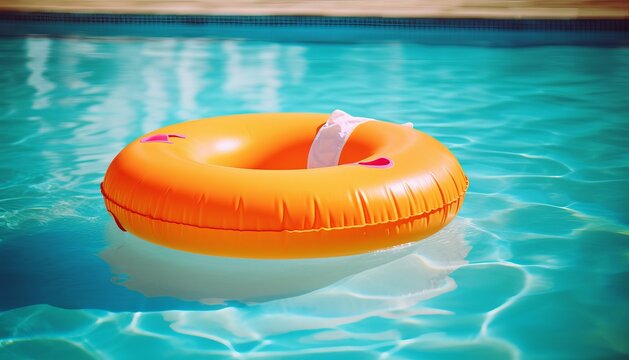 kids floatie in the pool, water safety and summer fun