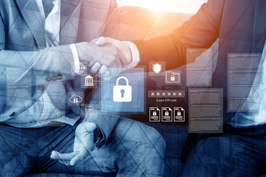 A professional handshake captures the essence of collaboration in digital security, highlighting the importance of data protection and innovative technology for future success. Gantry