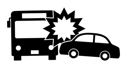バスと車の追突事故
