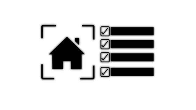 Real estate checklist concept showing a professional using digital tools to evaluate property tasks, highlighting housing management, investment planning, task tracking, approval processes. 4k