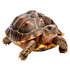Obraz premium Detailed Close- Up of a Tortoise Shell with Intricate Patterns and Shell Placement isolated on a transparent background