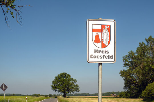 Kreis Coesfeld, Kreiszeichen hinter der Bahn&uuml;nergang am Nordick
