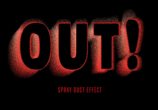 Spray Dust Text Effect