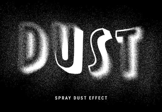 Speckle Spray Dust Text Effect