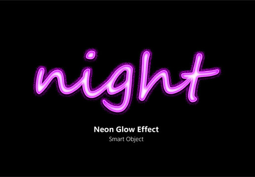 Script Neon Glow Text Effect