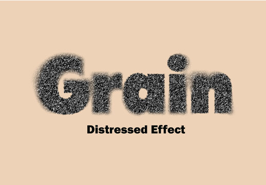 Grain Distressed Text Effect