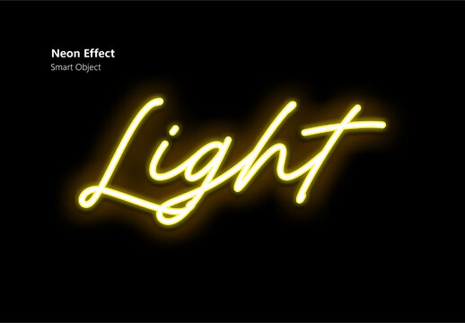 Script Neon Glow Text Effect