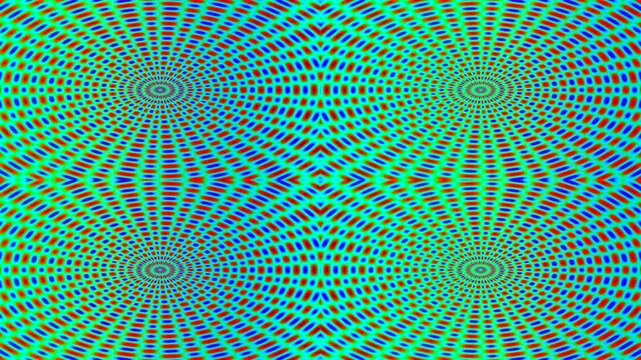 Abstract Vibrant Circular Pattern with Radial Optical Illusion