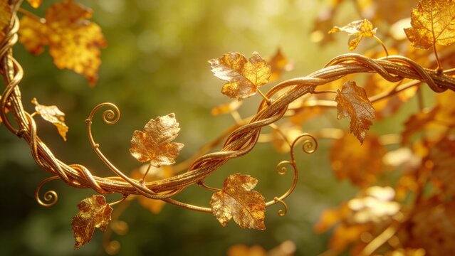 Golden vine shoots