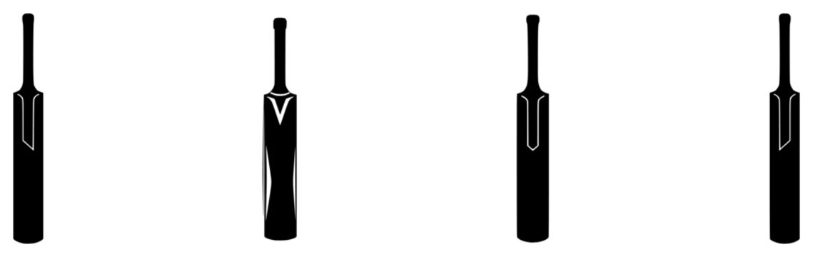 Four silhouettes of baseball bats on a , baseball bat, bat, black, cricket, hockey stick, paddle, pole, tool, against transparent background