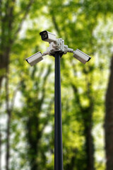 Surveillance camera at public park