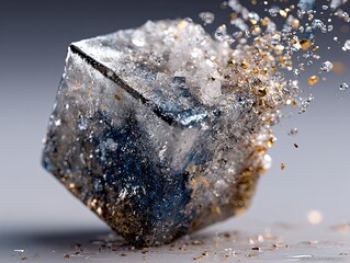 Colorful Cube Floating Vibrant Gradient Background 3D Render