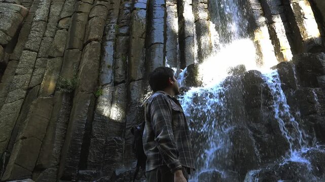 Exploring prismas basalticos in hidalgo mexico with waterfall views