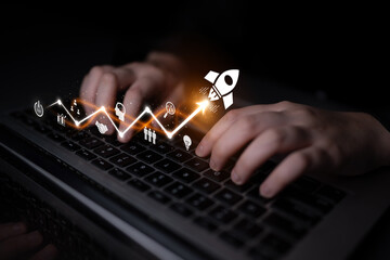 Business growth strategy drives business, growth, and success by following structured roadmap, analysis, and progress toward long-term achievement Latch