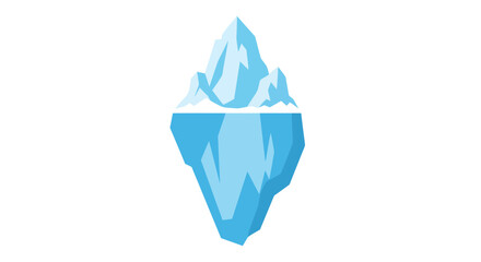 Iceberg Image, Vector Illustration, Climate Change Concept, Environmental Awareness