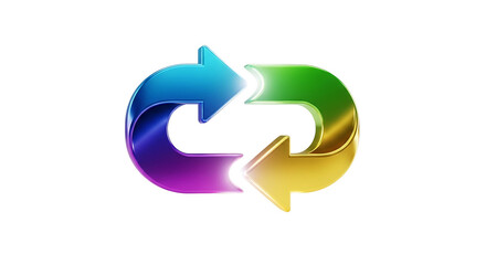 Colorful infinity loop symbol logo design isolated on transparent background